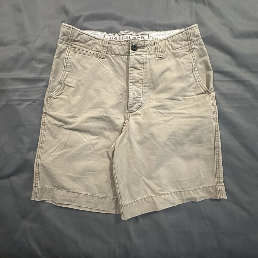 Vintage Y2K Hollister Chino Shorts Men’s 32 Button Fly Drawstring Classic Khaki